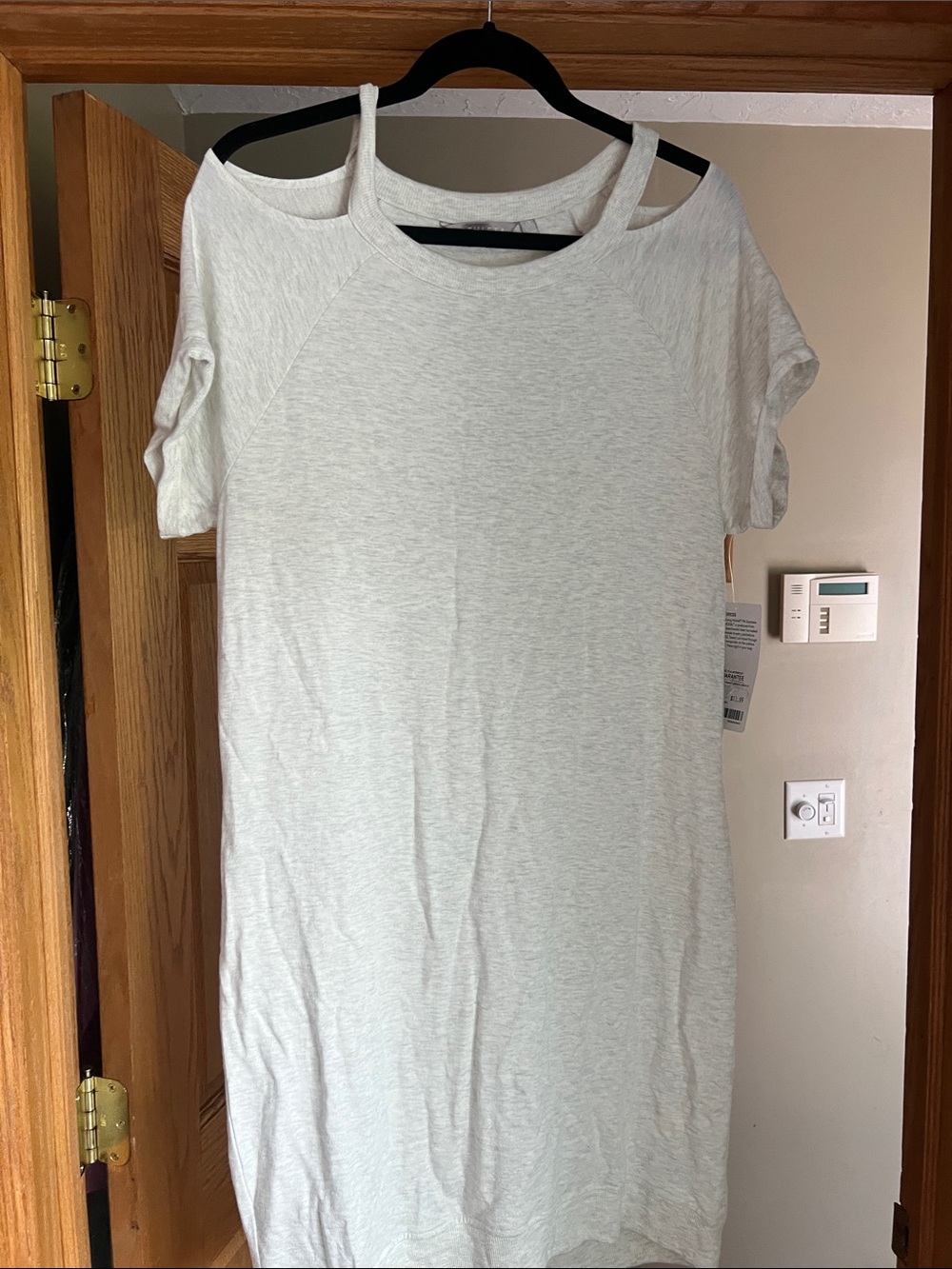 Athleta Light Heather Gray One-Shoulder Strap Dress